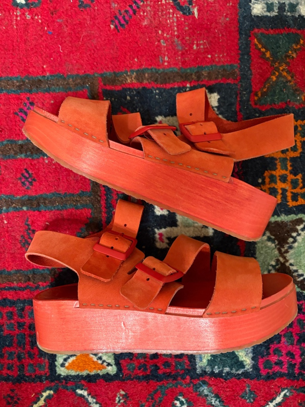 Bryr Jesse Flame Monochrome Platform Clog Sandals 9/39